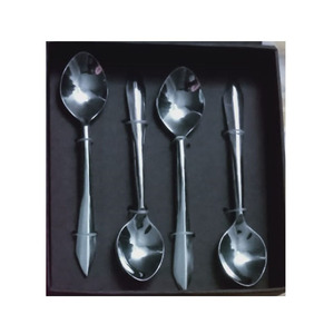 Juego de Cubiertos de cuchara y tenedor de acero inoxidable con espejo brillante de alta calidad, cubiertos de lujo reutilizables para restaurante y Hotel - Product Image 4