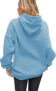 Sweat à capuche à manches longues en molleton avec logo personnalisé pour femmes Fabricant de vêtements décontractés d'hiver avec logo sur le devant Vente en gros OEM - Product Image 5