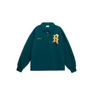 Polo extragrande de manga larga para hombre estilo Streetwear Polo de hip hop extragrande para hombre - Product Image 2