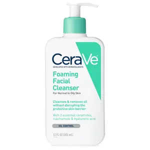 Wholesale Supplier CeraVe Foaming Facial Cleanser, Daily Face Wash for Normal to Oily Skin, 12 fl oz