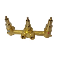 Kit de Robinetterie de Douche 3 Voies en Laiton Brut de Qualité Supérieure pour Hôtels, Appartements, Projets, Maisons, Villas Familiales, Suites et Bureaux