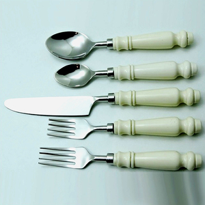 Poignée en résine multicolore cuillère fourchette couteau vaisselle argenterie cadeau de mariage ensemble de couverts en acier inoxydable - Product Image 6