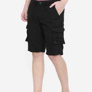 Shorts cargo en coton pour hommes, multi-poches, décontractés, pour l'été, longueur mi-cuisse, logo personnalisé - Product Image 5