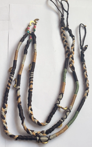 เครื่องประดับผม macrame Lulu ทำด้วยมือลูกปัดหลากสีทอง45ซม. ดวงจันทร์ครึ่งดวงการค้นหาเครื่องประดับไมโคร macrame เส้นไหมผสมสีสำหรับเธอ - Product Image 4