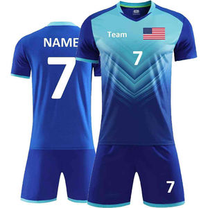 ชุดเสื้อฟุตบอลแขนสั้นสำหรับผู้ชายและเด็กชุดฝึกอัตโนมัติมีโลโก้ชื่อและหมายเลข - Product Image 1