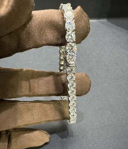 VVS Moissanite Cadena de Tenis de Plata de Ley 925 6MM 8 Pulgadas Pulsera de Moda - Product Image 3