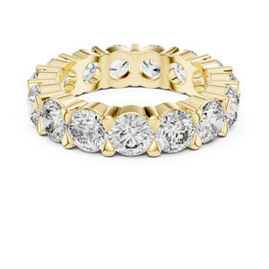 แหวนทองคำโรสโกลด์ 14K ประดับเพชรทรงกลม 5.25 กะรัต ผลิตในห้องปฏิบัติการ สไตล์วินเทจสำหรับผู้หญิง |   แหวนสำหรับใส่ทำงานที่ได้รับการรับรองจาก IGI |   เพชรที่เพิ่งเพาะเลี้ยง - Product Image 2