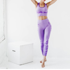 Ensemble de yoga professionnel pour femmes, nouveau design, respirant, taille élastique, 2 pièces, prix de gros bon marché - Product Image 1