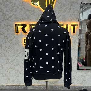 Sudadera con Capucha y Cremallera Personalizada con Logotipo, Material de Primera Calidad, Chaqueta con Cremallera y Pedrería, Lavado Ácido, Estilo Vintage, Sudadera de Forro Polar para Hombre, Ropa Urbana - Product Image 2