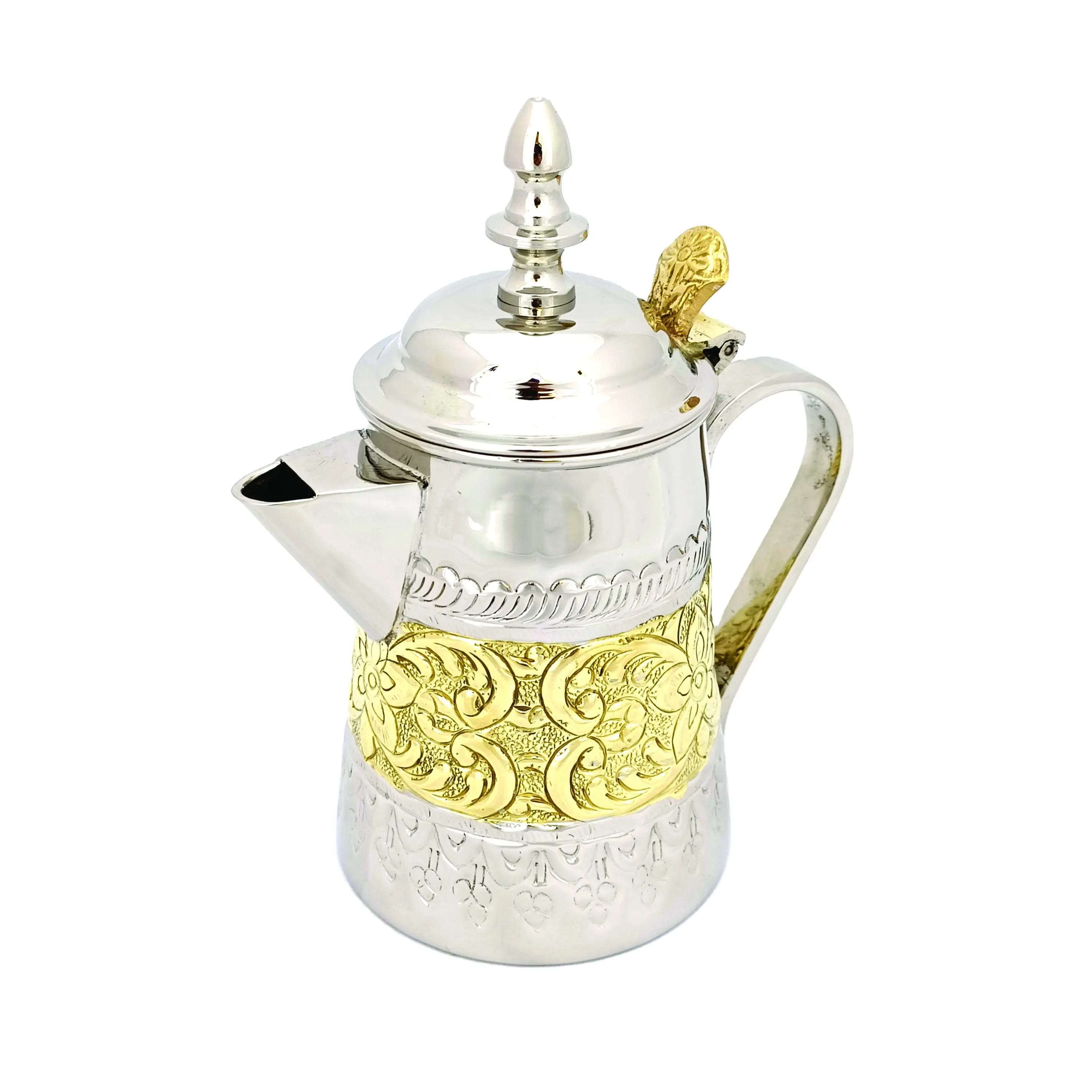 アラビアのティーポット & ケトルコーヒーティーセットアラビアのコーヒーポットダラターキッシュコーヒーセット真鍮のギフトアイテムのアイデア手工芸品インド