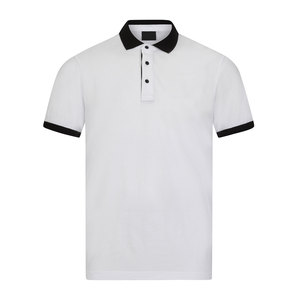 Polo homme 100% coton avec logo brodé personnalisé, tricot uni, style formel, idéal pour le golf - Product Image 4