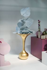 Vase à fleurs doré en métal de haute qualité Vase porte-fleurs au design attrayant pour la décoration Vase artisanal lot de 2 - Product Image 2