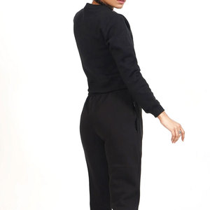 OEM à la mode Logo personnalisé été 100% coton haut court deux pièces ensemble court survêtement femmes ensembles survêtements pour filles - Product Image 2