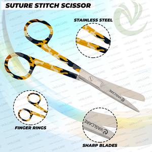 Vaslcare Premium Set de 3 ciseaux pour soins infirmiers Design élégant Pince à poignée imprimée et hémostat Source d'alimentation manuelle - Product Image 4