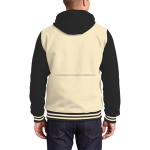<b>Lightweight</b> Embroidery Wool Varsity <b>Jacket</b> with Stand Collar Windproof Street Style Outerwear - Product Image 2