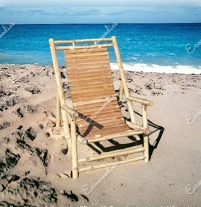 เก้าอี้ชายหาดไม้ไผ่พับได้ทนทานและสะดวกสบายเป็นมิตรกับสิ่งแวดล้อมเก้าอี้อาบแดดกลางแจ้งสำหรับสวนชายหาดเตียงอาบแดด - Product Image 3