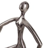 Sculpture de danseuse en aluminium avec socle en marbre Statue d'art moderne élégante pour la décoration de la maison ou du bureau - Product Image 3