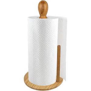 Solid Wooden Tissue <b>Paper</b> <b>Roll</b> Holder for Home Kitchenware Tabletop Decorative Handmade <b>Brown</b> Tissue <b>Paper</b> Holder - Product Image 4