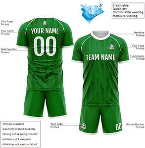 Uniformes de fútbol transpirables de alta calidad Set Custom Blue Pink Yellow Green Color Men's Team Soccer Wear Kits - Product Image 6