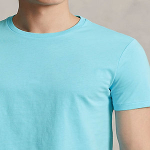 OEM T-shirt grande taille à col rond pour hommes Logo personnalisé graphique T-shirt décontracté en jersey tricoté à séchage rapide 3D basique épaule tombante solide - Product Image 3