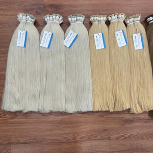 Extensions de cheveux humains Remy vietnamiens en vrac pour le tressage, lisses naturelles, sans trame, pointes épaisses, plusieurs couleurs - Product Image 4