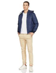 Chaqueta de invierno unisex para hombre, chaqueta acolchada de nailon con relleno de algodón acolchado, manga larga, informal, de longitud estándar, estaciones del monzón - Product Image 3