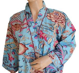 เสื้อคลุมชายหาดผ้าฝ้ายพิมพ์ลายแฟชั่นฤดูร้อน,ชุดลำลองสวมใส่สบายแจ็คเก็ตกระเป๋า Unisex - Product Image 2