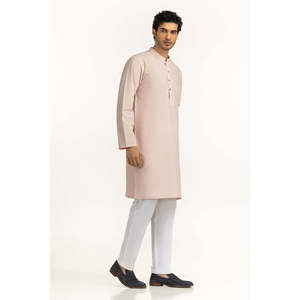 ชุดคุรตะผ้าฝ้าย KR-STY25-074 สีชมพูอ่อน สำหรับฤดูร้อน ทรงปกติ พร้อมกางเกงซัลวาร์ คามีซ สำหรับงานปาร์ตี้ - Product Image 3