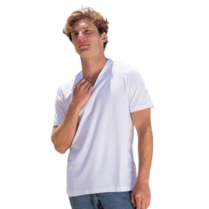 <b>Men</b> <b>White</b> Heavyweight Crew Neck T <b>Shirt</b> 100% Luxury Organic Cotton Pre Shrunk GOTS Certified Premium Durable Classic Fit Tee - Product Image 5