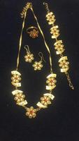 Parure de Bijoux de Mode d'Inspiration Vintage Italienne 2024, Collier en Cuivre Plaqué Or 24 Carats, Expédition Directe des États-Unis et de France vers les Comores et Mayotte