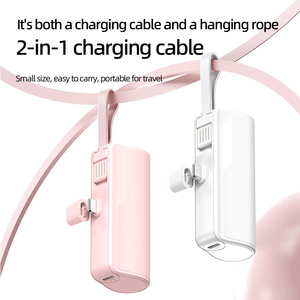Mini Power Bank 5000 mAh Power Bank pour téléphone avec Typ C et câble <span class=keywords><strong>iphone</strong></span> Charge rapide 5000 Mah PowerBanks <span class=keywords><strong>Batterie</strong></span> <span class=keywords><strong>externe</strong></span> - Product Image 5