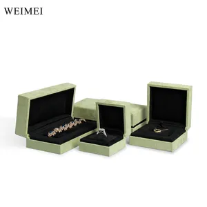 WEIMEI高品質ブランドセットグリーンベルベットジュエリーパッケージボックスリングブレスレットネックレスパッケージジュエリーボックス