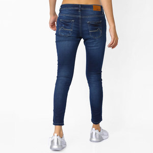 Pantalones vaqueros de mujer con logotipo bordado de nuevo diseño de alta calidad, traje de moda de secado rápido, venta en línea, pantalones vaqueros desgastados para mujer - Product Image 3