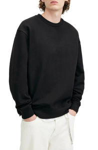 Recién llegado 2025 100% sudadera básica de tela mezclada de algodón para hombre logotipo impreso personalizado sudadera de hombro caído de gran tamaño para hombres - Product Image 5