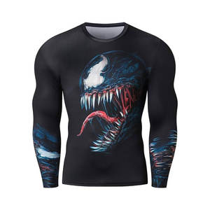 T-shirt de compression en spandex/polyester à absorption rapide pour hommes - Entraînement de haute intensité Respirant Logo personnalisé Toutes les tailles disponibles - Product Image 2