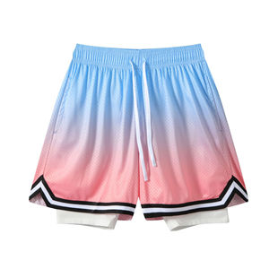 Vente de gros Nouveau modèle de basket-ball de haute qualité en élasthanne/polyester avec maille personnalisée par sublimation Short de sport pour homme pour homme - Product Image 5