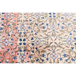 Alfombra Vintage de 3.8x5.7 pies, Alfombra Turca de Lana Ikat Azul y Roja - Product Image 5