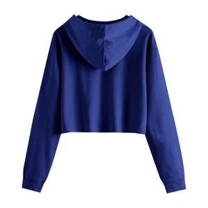Sudadera con Capucha Corta de Manga Larga con Hombros Caídos para Mujer, Talla Grande, Sudadera con Capucha Cálida de Invierno, Ecológica, con Logotipo Personalizado - Product Image 2