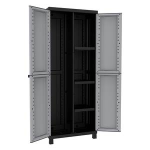Armario Portátil TWIST Negro 3680 de 70 cm con 2 Puertas Abatibles y Acabado Gris Negro, Kit de Muebles de Terry - Product Image 2