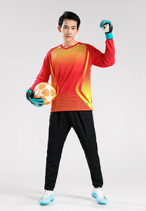 Maillot rembourré de gardien de but de football 100% polyester léger, séchage rapide, respirant, col montant, manches longues, toutes saisons - Product Image 5