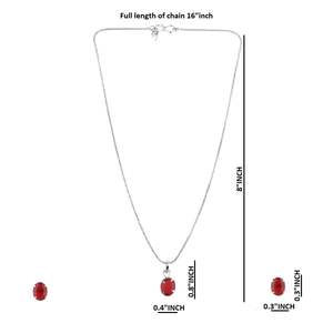 Cubic Zirconia CZ Oval Pendant Chain Necklace Earrings Jewelry <b>Set</b> <b>Gift</b> for <b>Women</b> - Product Image 3