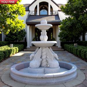 <span class=keywords><strong>Fuente</strong></span> de Agua Decorativa de Jardín con Estatua de Cisne de Piedra de Mármol Blanco Grande - Product Image 6