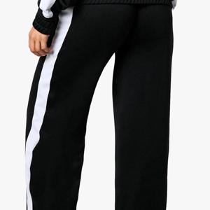 กางเกงวอร์มลำลองคุณภาพสูงสำหรับผู้หญิง ผ้าฝ้าย 100% เป็นมิตรกับสิ่งแวดล้อม ระบายอากาศได้ดี มีเชือกผูกเอว เอวสูง ทรงขาตรง - Product Image 3