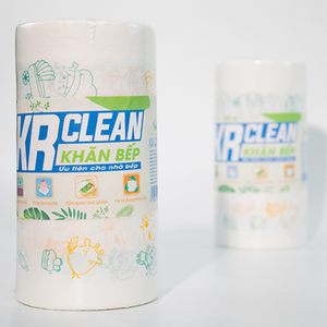 Krclean 200 feuilles 20x25cm chiffons à vaisselle en tissu non tissé super absorbant haut blanc nettoyage de surface de cuisine écologique - Product Image 1