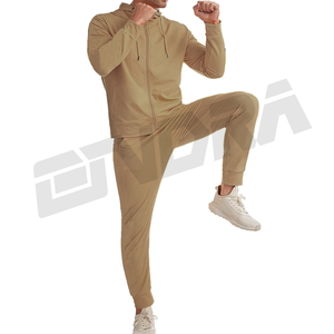 Custom Design Solid Color Mens Tracksuit Wholesale Premium Quality Two Piece Set <b>Jacket</b> and Pants Activewear Outfit - Product Image 4