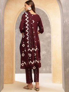 Kurta en pur coton imprimé régulier pour femmes avec pantalon & Dupatta - Product Image 5