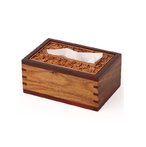 Boîte à mouchoirs en bois de haute qualité forme rectangulaire créative pour cuisine salle de bain fête couleur bois naturel - Product Image 6