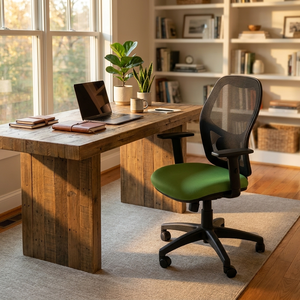 Detroit Contemporary Lift <b>Chair</b> High <b>Back</b> Office <b>Chair</b> with Adjustable Height Headrest Home Office Use Made PU Wood Aluminium PP - Product Image 4
