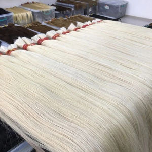 Color blanco Vietnamita Remy Cabello humano Color a granel, Cabello virgen 8-30 pulgadas Extensión a granel de cabello humano sin procesar - Product Image 1