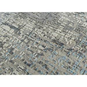 Tapis Uvenuti à motifs abstraits en laine et soie de bambou gris et noir noué à la main pour usage domestique - (1502) - Product Image 3